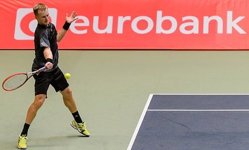 Andriej Kapaś dotarł wspólnie z Frankiem Danceviciem do finału debla turnieju Wrocław Open (foto: Biuro Prasowe Wrocław Open)