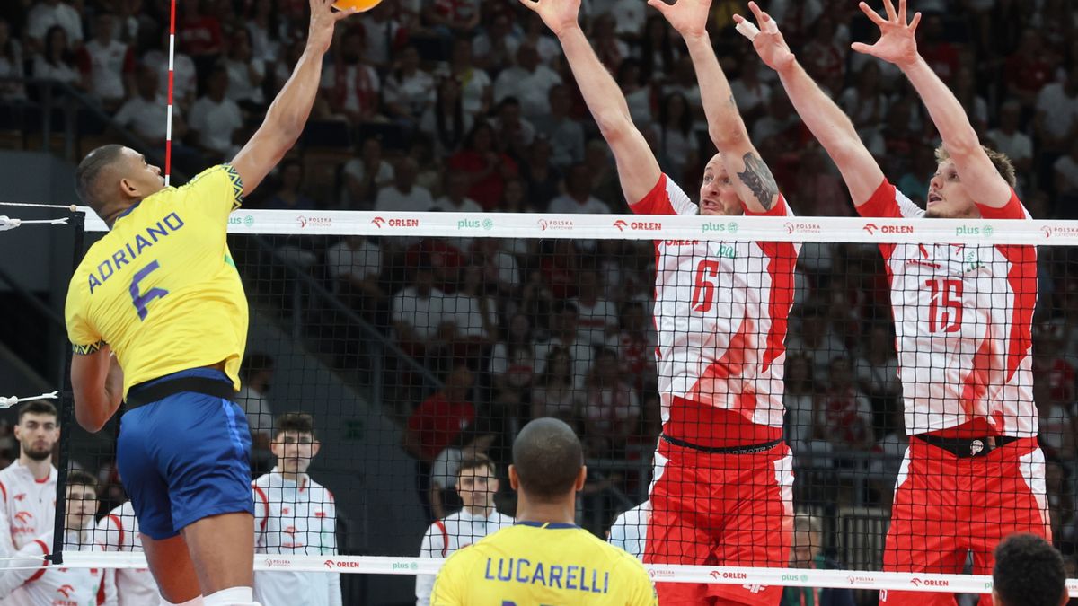 Getty Images / Marian Zubrzycki / Na zdjęciu: Siatkarze w meczu Polska - Brazylia