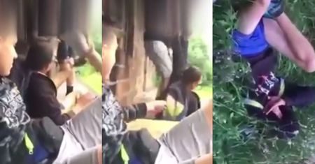 Szokujące nagranie polskich nastolatków: dla "żartu" zrzucili kolegę z balkonu. "KU*WA, ZOSTAW MNIE!"