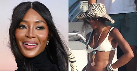 Obwieszona biżuterią Naomi Campbell byczy się na Ibizie. Dalibyście jej 56 LAT? (FOTO)