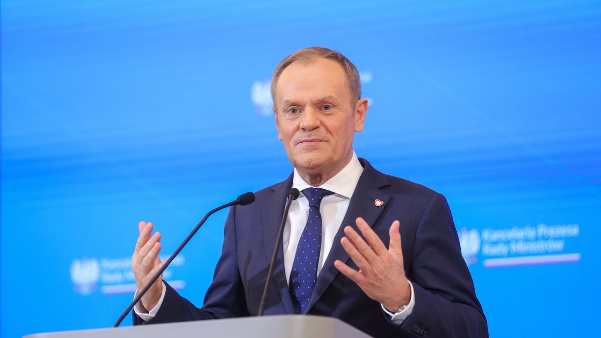 Warszawa, 30.01.2024. Premier Donald Tusk podczas konferencji prasowej po posiedzeniu rządu, 30 bm. w siedzibie KPRM w Warszawie. (jm) PAP/Rafał Guz
