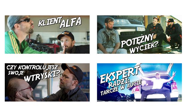 Kabaret Łowcy.B reklamuje sklepy i warsztaty samochodowe ProfiAuto