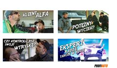 Kabaret Łowcy.B reklamuje sklepy i warsztaty samochodowe ProfiAuto