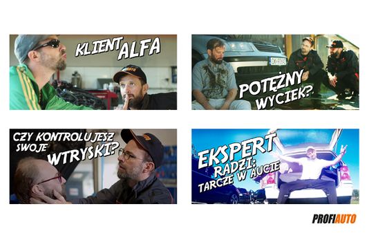 Kabaret Łowcy.B reklamuje sklepy i warsztaty samochodowe ProfiAuto