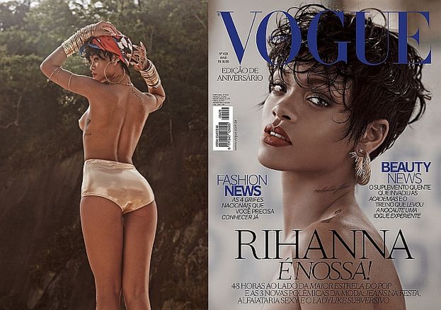 Rihanna POKAZUJE BIUST w "Vogue'u"!