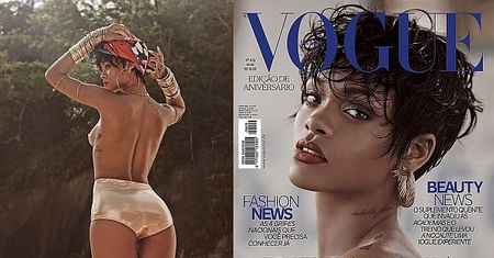 Rihanna POKAZUJE BIUST w "Vogue'u"!
