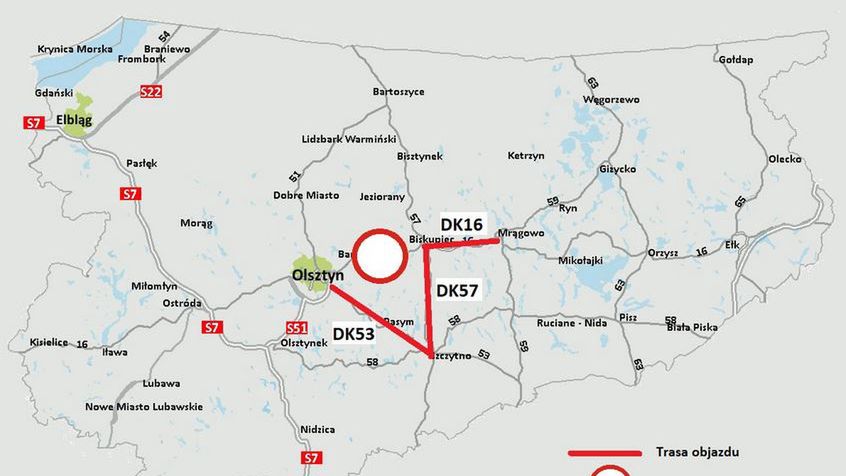 Barczewo. Na budowie znaleziono niewybuch. DK 16 zamknięta 