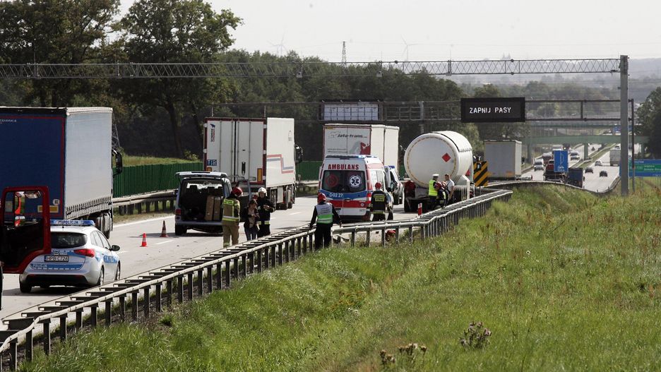 Wrocław. Wypadek na autostradzie A4 między węzłem Pietrzykowice a Kęty Wrocławskie w stronę Zgorzelca (zdjęcie ilustracyjne)
