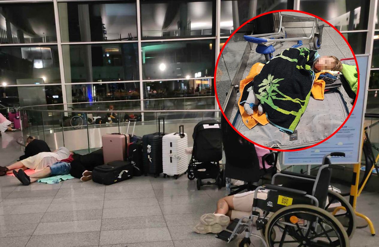 Pasażerowie spędzili noc na wrocławskim lotnisku. Biuro podróży się nimi nie interesowało
