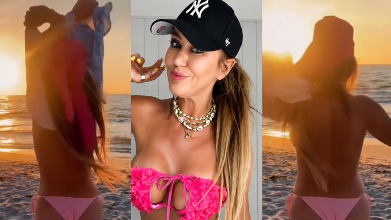Agnieszka Kotońska bryka na plaży topless