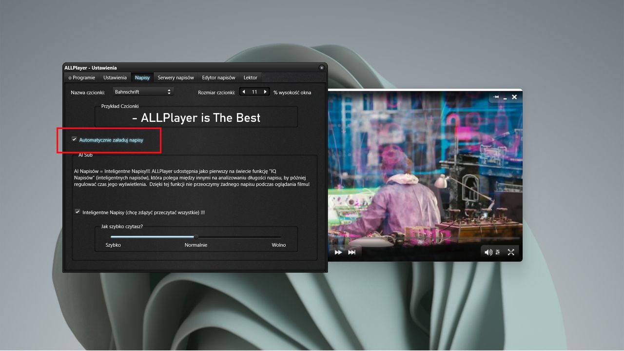 ALLPlayer: włączamy automatyczne wczytywanie napisów