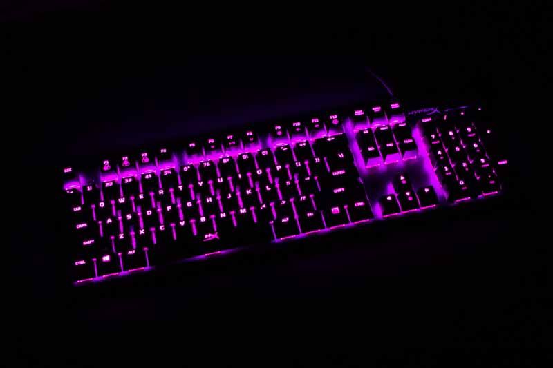 HyperX Alloy Origins podwietlenie jeden kolor