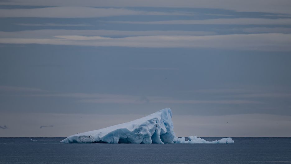 SVALBARD, NORWAY - JULY 15: A view of a small iceberg during the 5th National Arctic Scientific Research Expedition under the auspices of the Presidency, under the coordination of the Scientific and Technological Research Council of Turkiye (TUBITAK MAM) Polar Research Institute, at 82 degrees north latitude, the northernmost point in the world in Svalbard, Norway on July 15, 2025. (Photo by Sebnem Coskun/Anadolu via Getty Images)