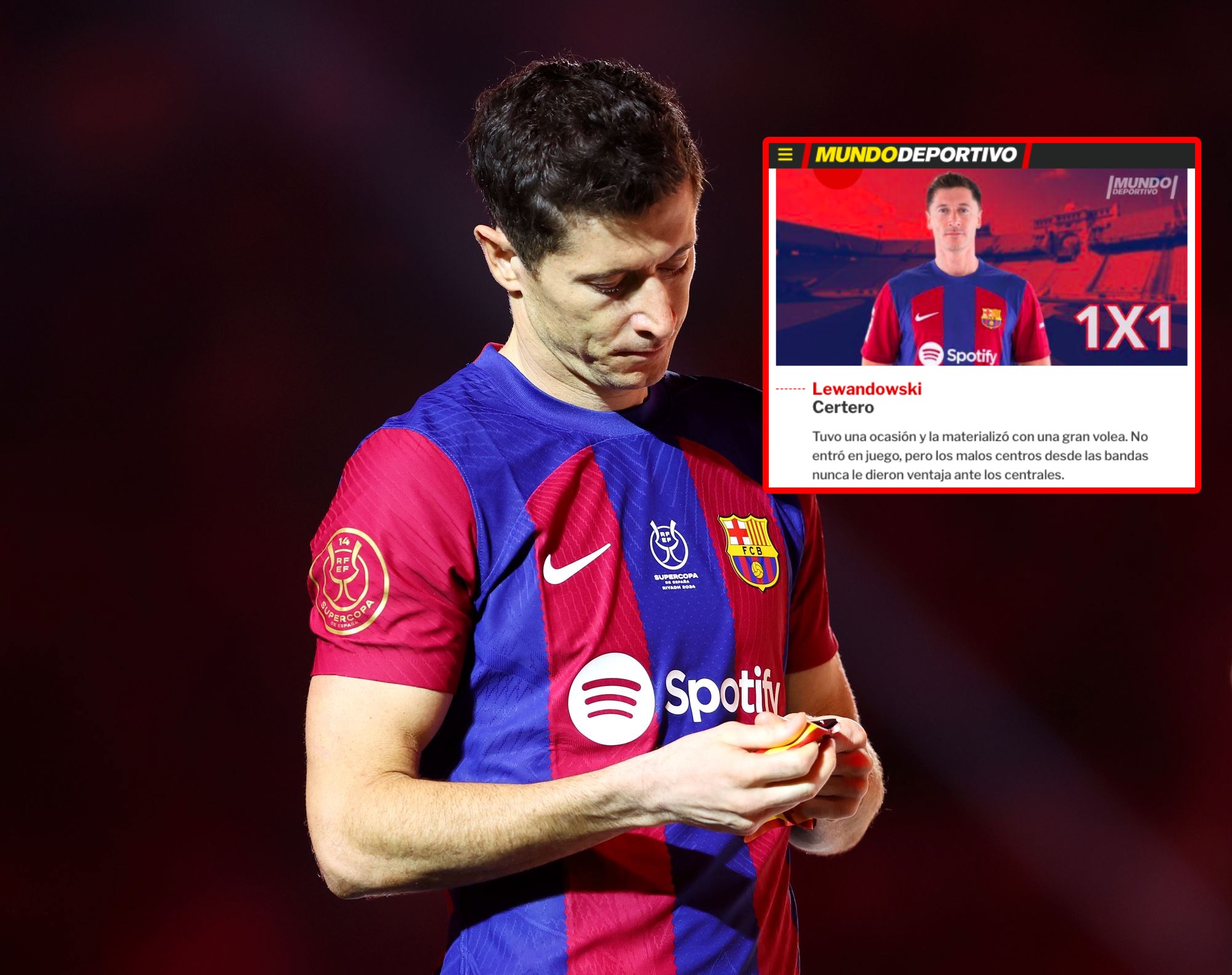 Barcelona desesperado, pero Lewandowski destacó.  Así lo calificaron los españoles