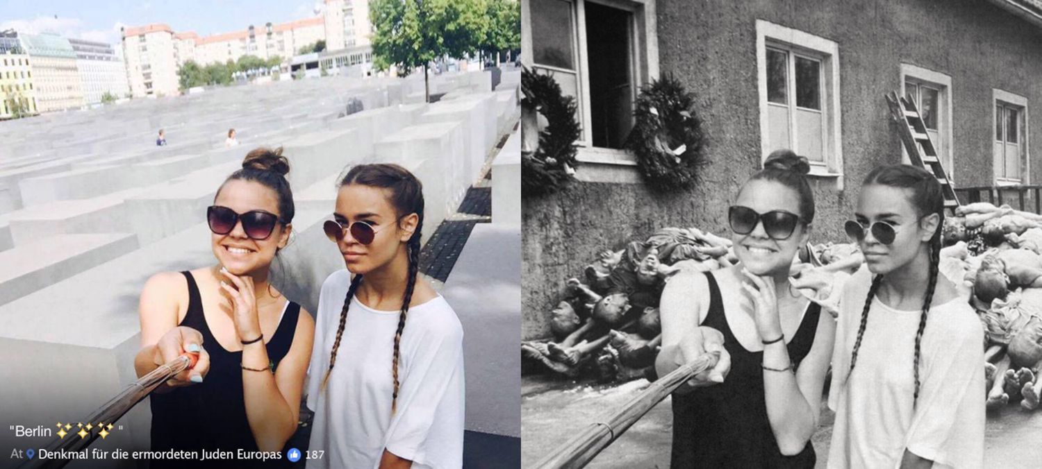 Yolocaust to selfie na szczątkach ofiar holocaustu. Mocna seria zdjęć obnażająca brak szacunku dla ludzkiej tragedii 2