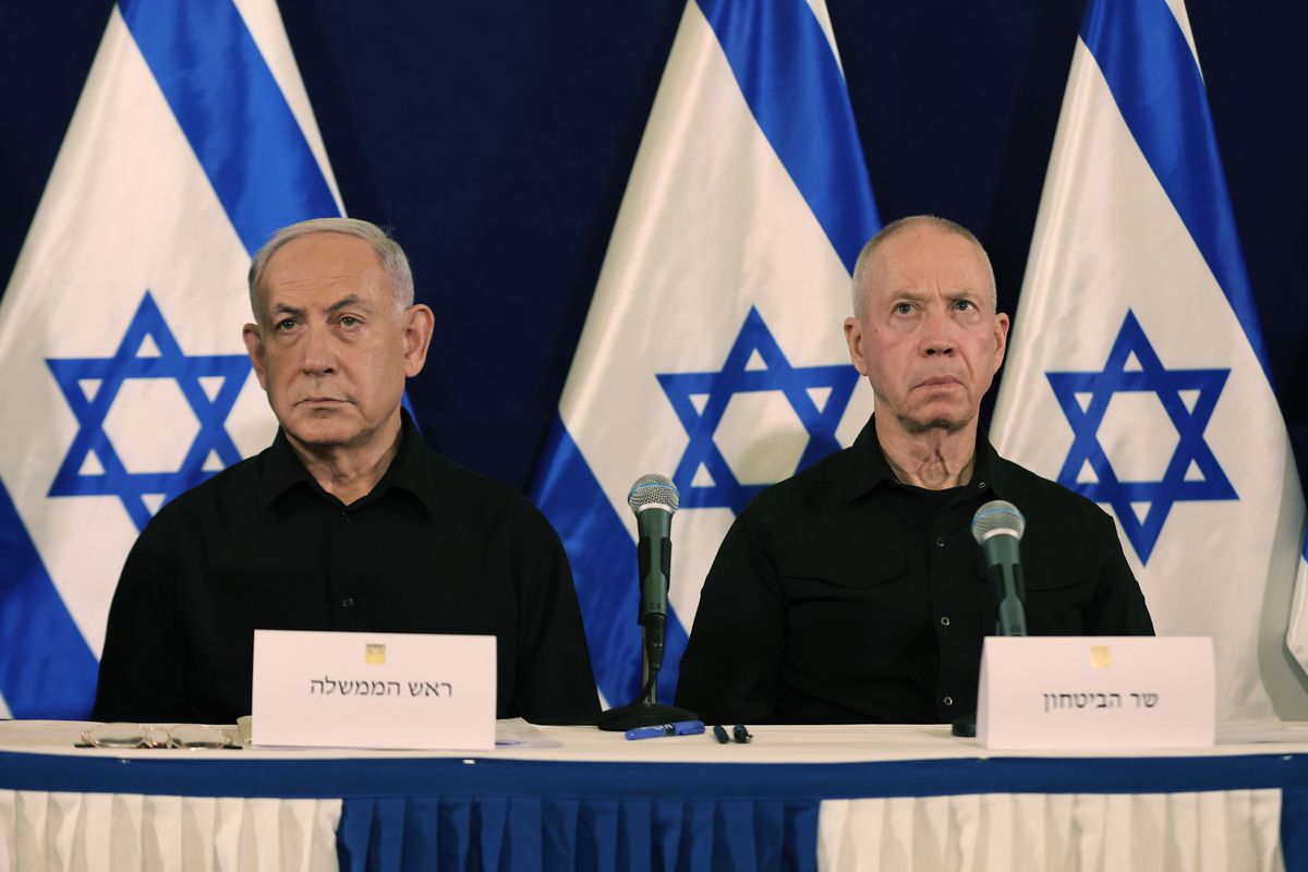 Premier Benjamin Netanjahu i szef MON Izraela Yoav Galant