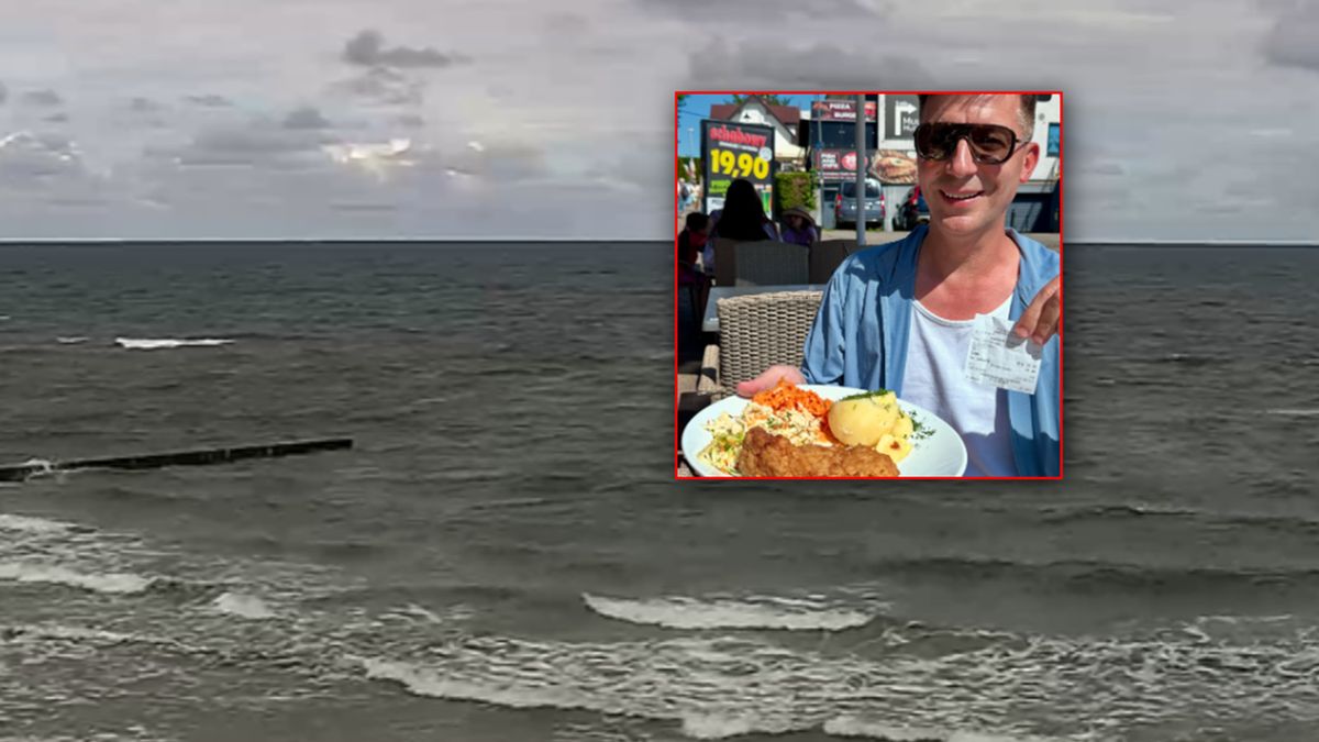 Dziennikarz pokazał zdjęcie obiad znad Bałtyku.