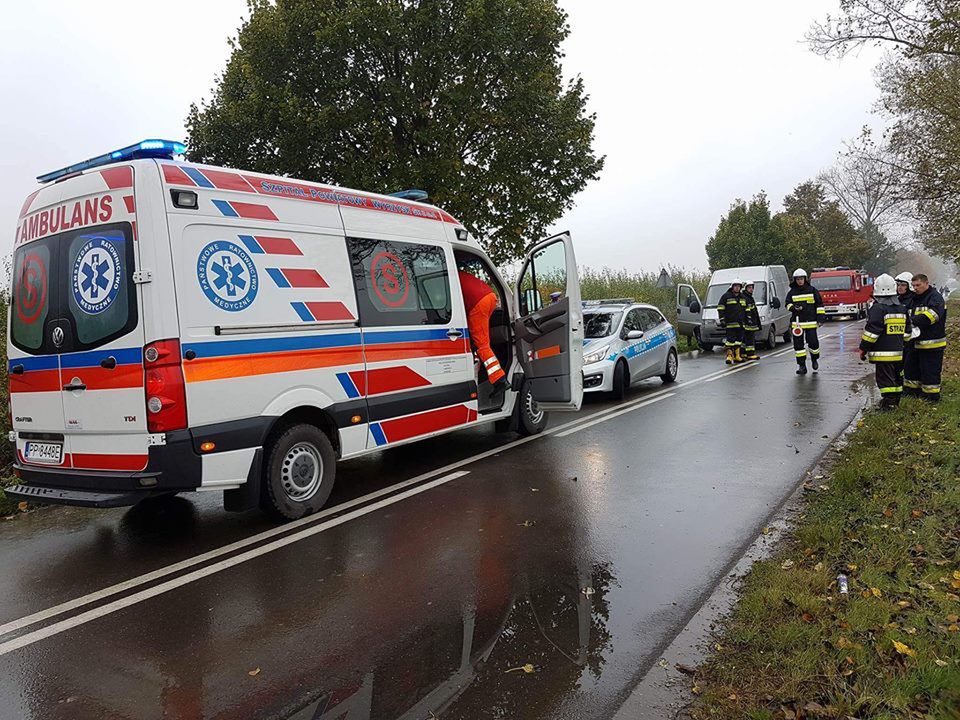 Uderzyła w drzewo