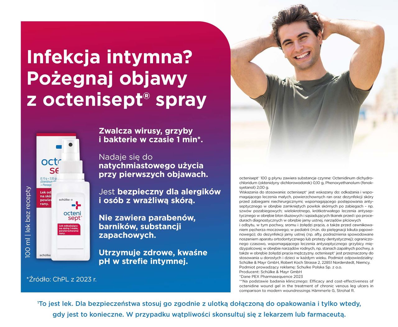  Infekcja intymna? Pożegnaj objawy z octenisept® spray - infografika 