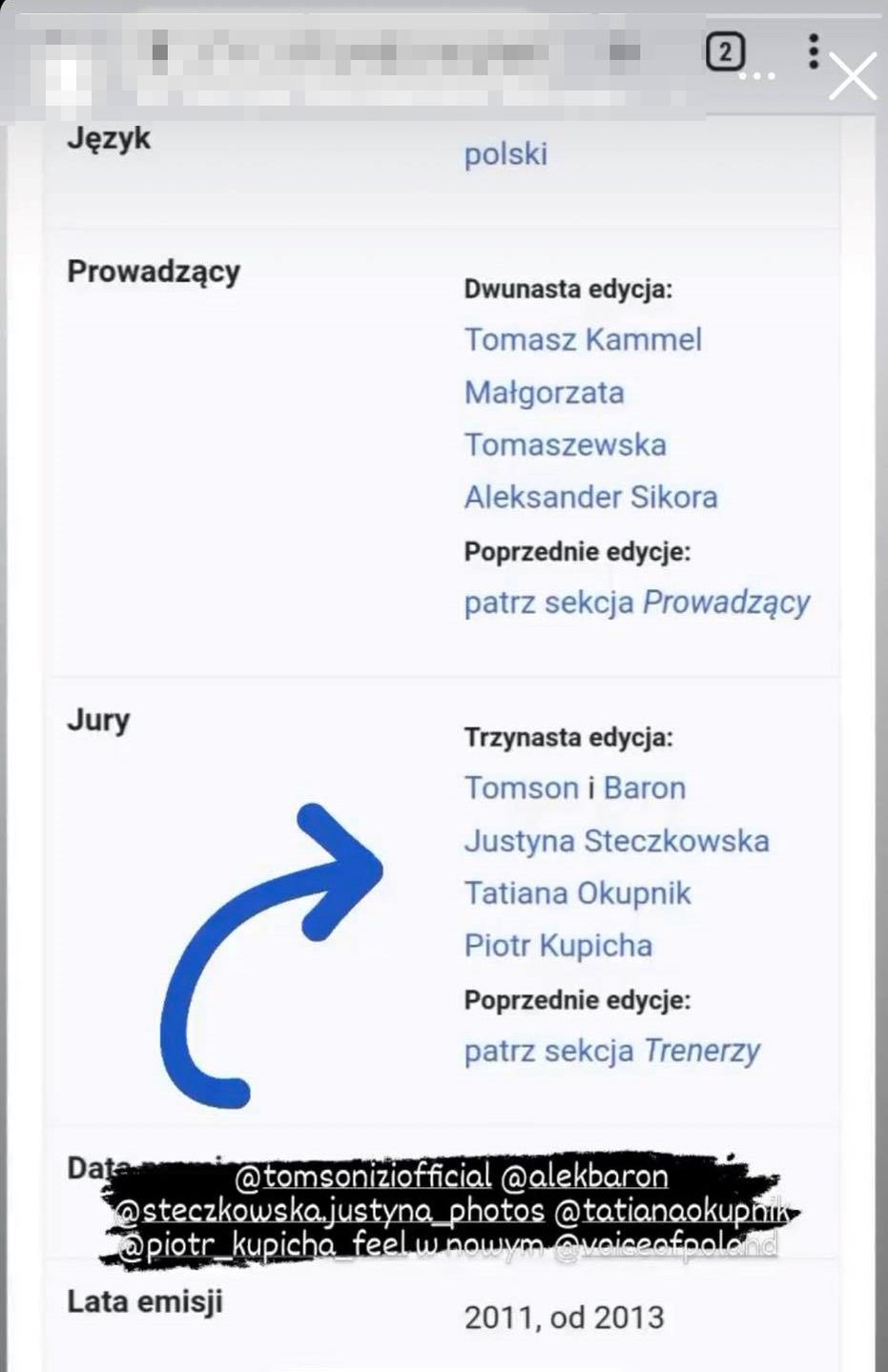 Rzekoma lista jurorów nowej edycji "The Voice of Poland"