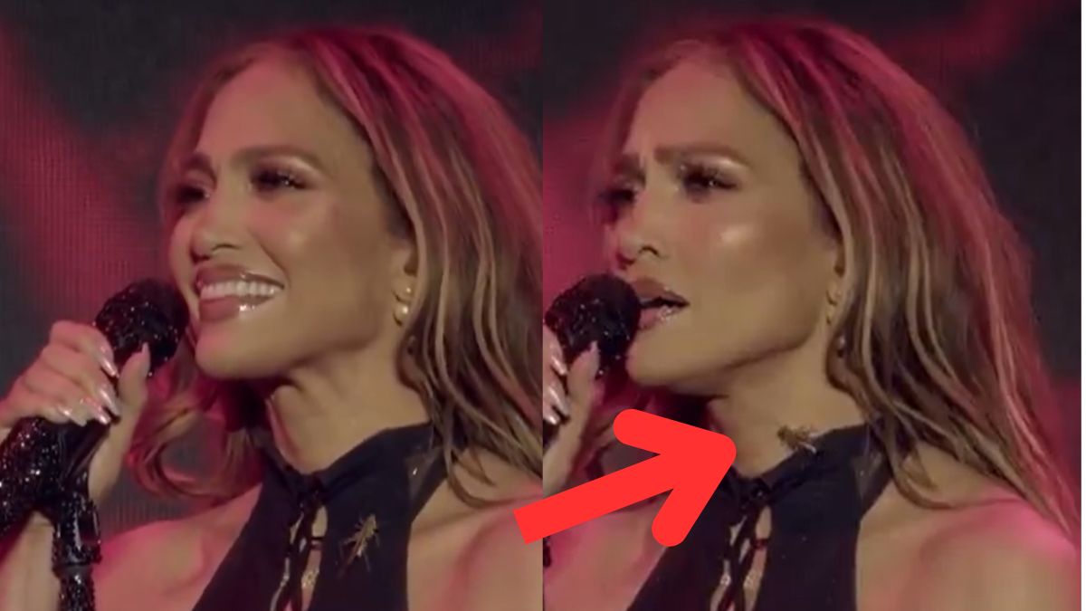 Świerszcz wpełzł na szyję Jennifer Lopez podczas koncertu