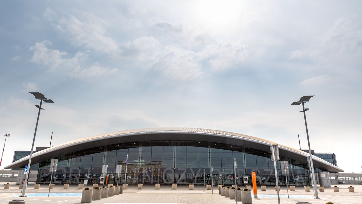 Empty parking in front of main building of Rzeszow airport in Rzeszow, Poland on March 18, 2020. All domestic and international flight have been temporarily cancelled in Poland due to Coronavirus pandemic. (Photo by Dominika Zarzycka/NurPhoto via Getty Images)