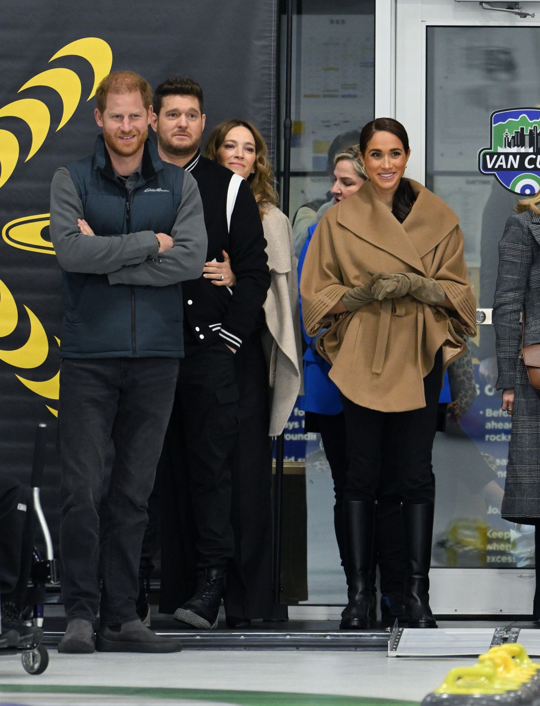 Meghan Markle i książę Harry na pokazie curlingu na wózkach inwalidzkich