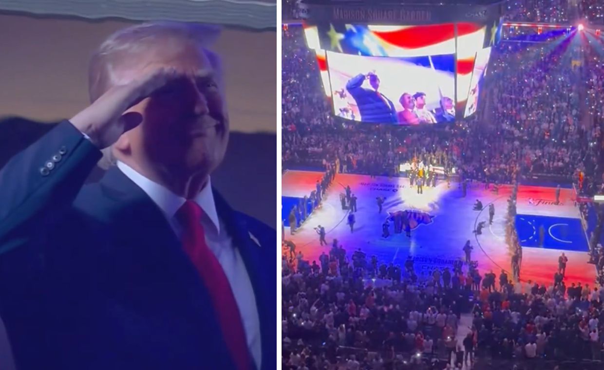 Trump wygwizdany w Nowym Jorku. Pojawił się na meczu NBA