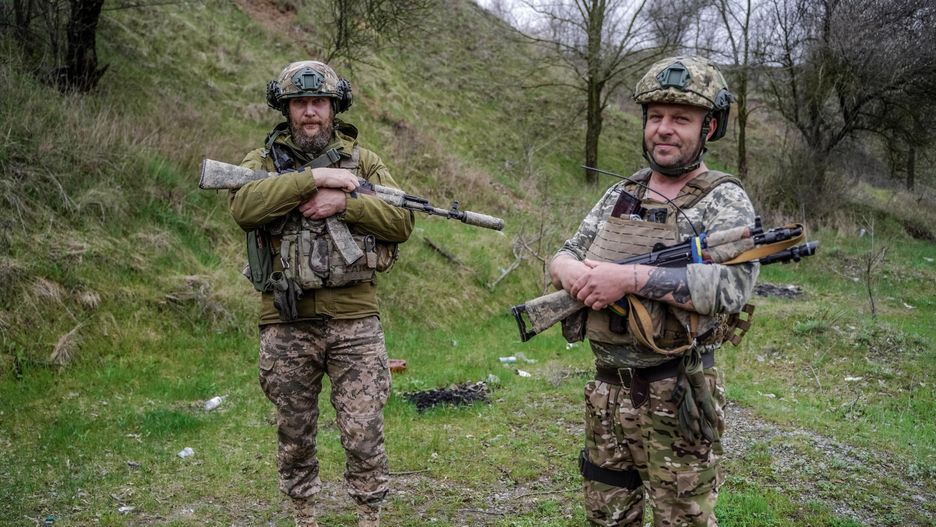 Żołnierze ukraińscy, pełniący służbę w obwodzie zaporoskim 