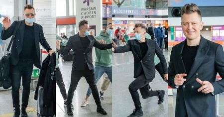 Eurowizja 2021. Rafał Brzozowski tańczy i podśpiewuje "The Ride" tuż przed odlotem do Rotterdamu (ZDJĘCIA)