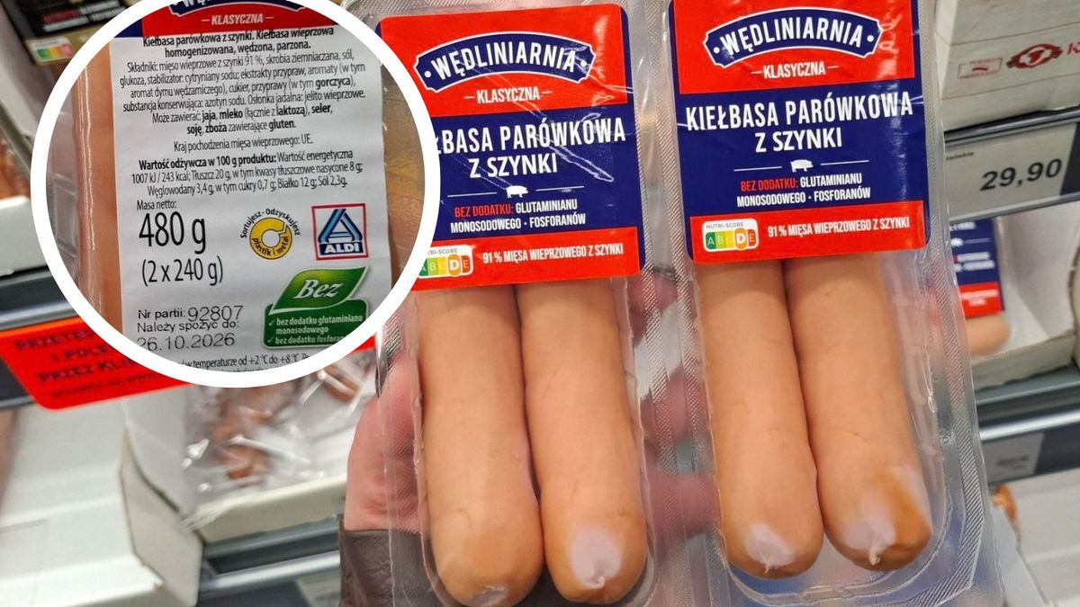 Kiełbasa parówkowa z Aldi