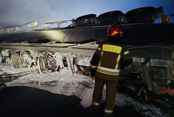 Wypadek na Podlasiu. Przewróciła się cysterna z alkoholem
