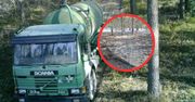 Wjechał do lasu. Wylał wszystko, co miał. Nagrali go fotopułapką