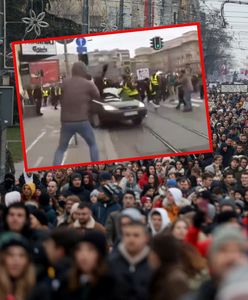 Wjechał w protestujących. Dramat w Belgradzie