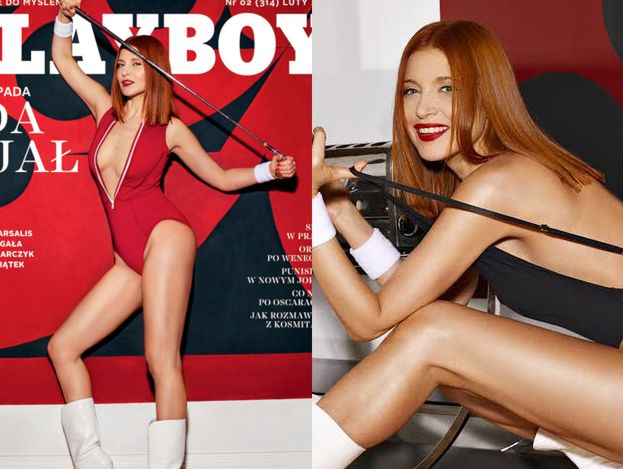 Ada Fijał w białych kozaczkach wygina się na okładce "Playboya"