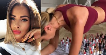 Magda Pieczonka ogłasza nowy challenge: robi deskę nad... szminkami (WIDEO)