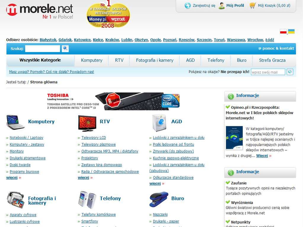 Najlepsze sklepy z elektroniką w polskiej Sieci [TOP 10] 7