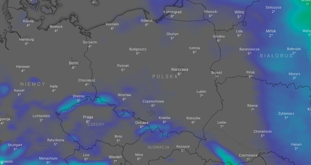 Pogoda. W ciągu najbliższych trzech dni w niektórych miejscach kraju możemy spodziewać się opadów śniegu