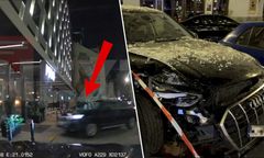 Wjechała do hotelowego lobby. Jest nagranie z wypadku