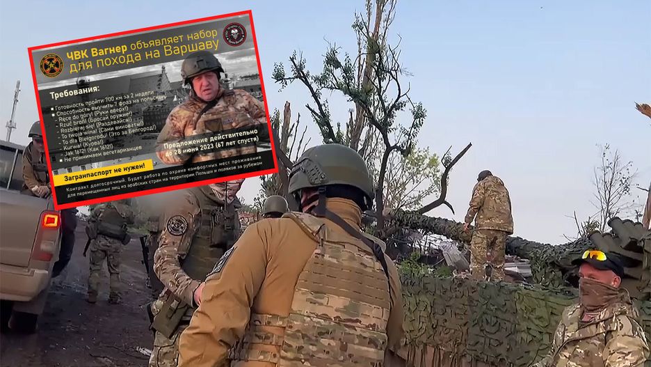 Grupa Wagnera poszukuje najemników "na pochód na Warszawę"