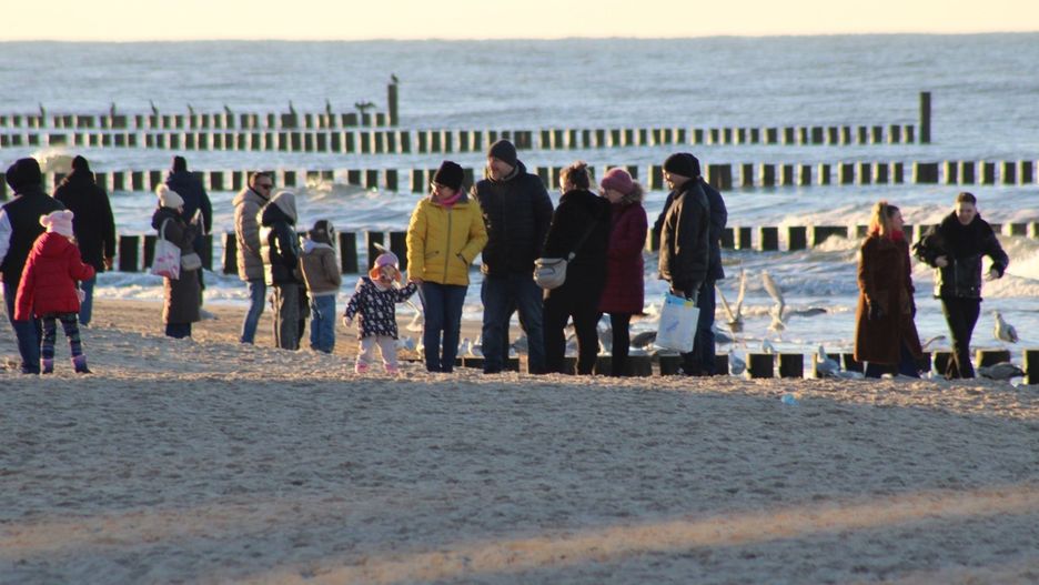 Sobota na plaży w Mielnie.