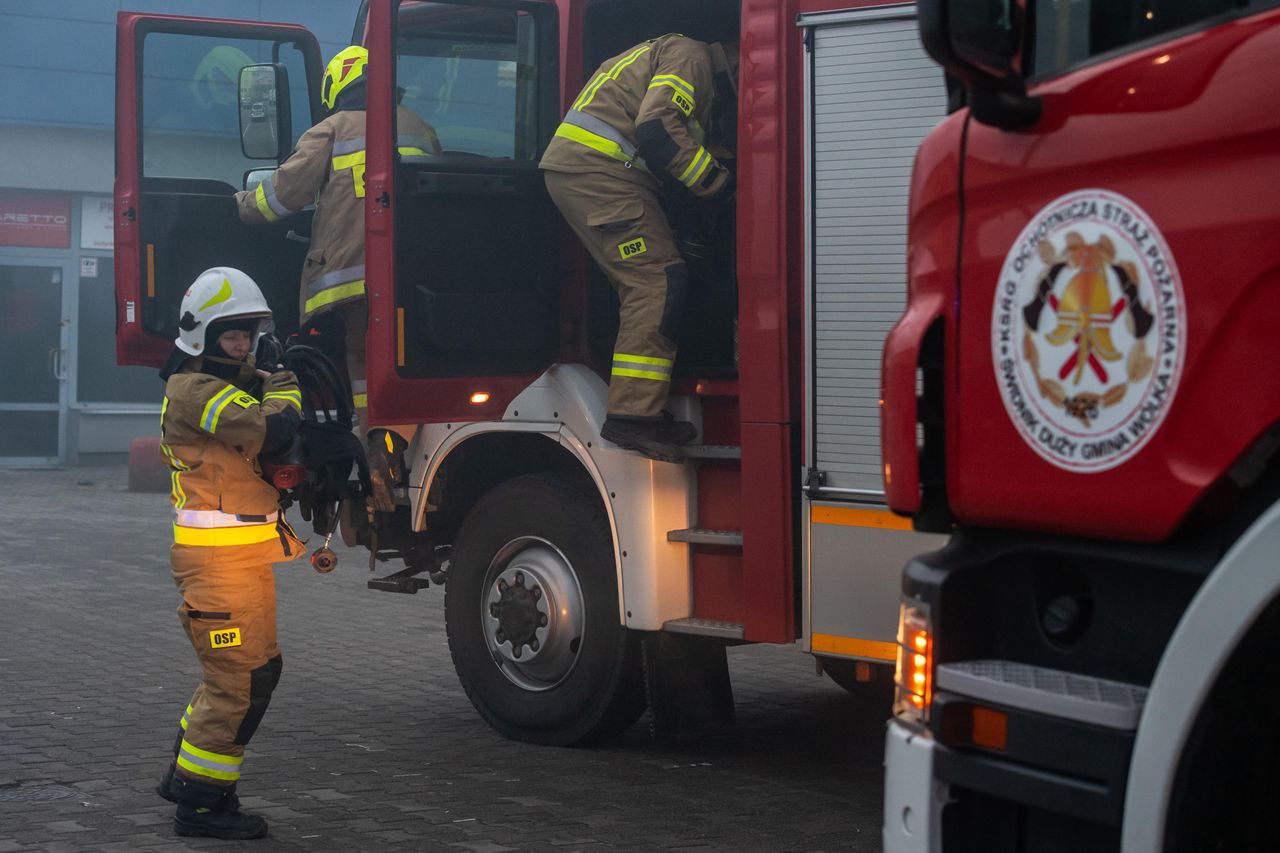Pożar Biedronki w Radomiu. Wyprowadzano pracowników