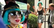 Gaga w turkusowej peruce... (ZDJĘCIA)