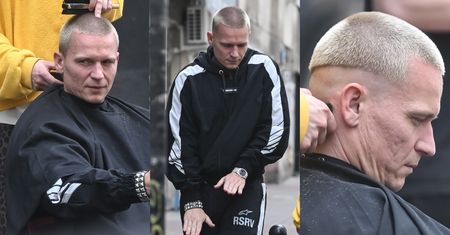Bart Pniewski goli włosy NA ULICY, z dumą eksponując Rolexa za ponad 70 tysięcy złotych (ZDJĘCIA)
