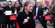 Jessica Chastain na Międzynarodowym Strajku Kobiet. Tak wygląda protest w Warszawie!