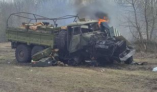 Sztab Ukrainy o kontrataku i rozbiciu kolumny rosyjskich pojazdów. Straty wroga są ogromne