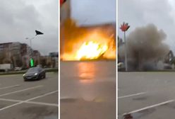 Dron uderzył w Sumy. Świadek wszystko nagrał