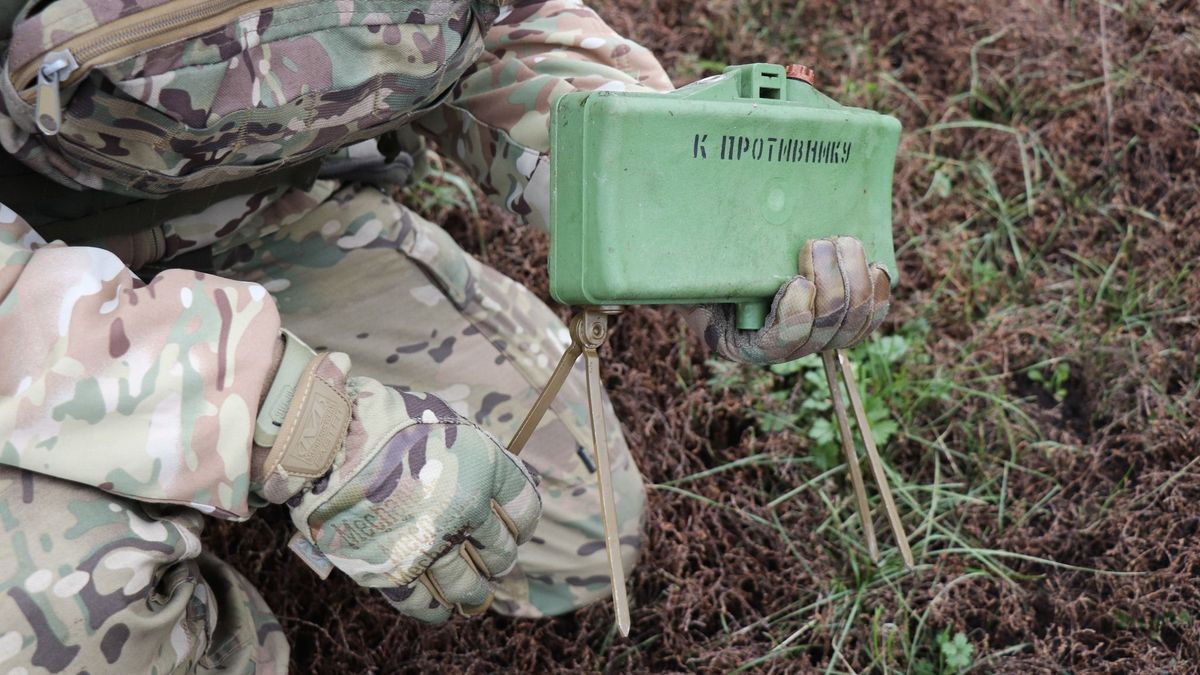 Mina przeciwpiechotna w Ukrainie, zdjęcie ilustracyjne