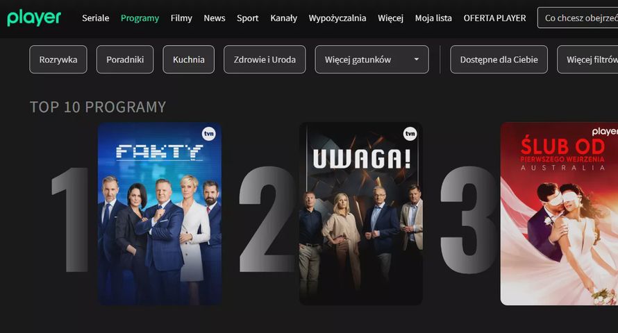 Player bardziej telewizyjny. Mniej pakietów, będą specjalne formaty