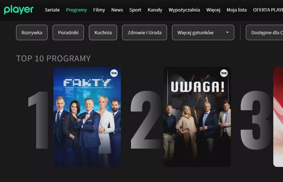 Player bardziej telewizyjny. Mniej pakietów, będą specjalne formaty